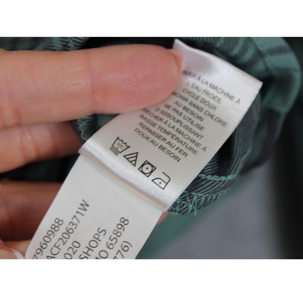 Ascend Women's S/P Trek ii Flannel Shirt LS Button Down Top Green - Picture 6 of 8